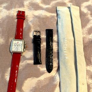Michele watch with 2 bands